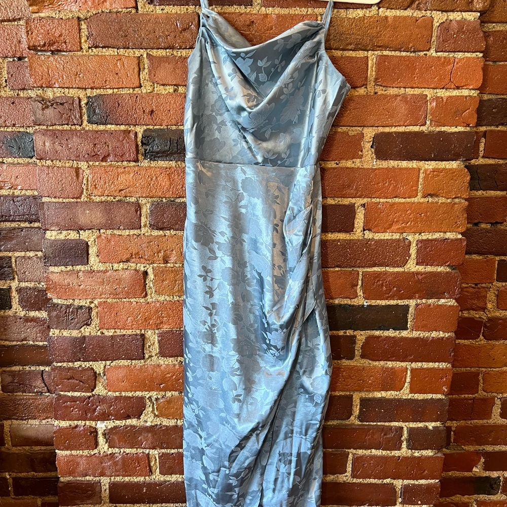 Floral Print Silk Tulip Dress